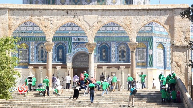 الآلاف في المسجد الاقصى يشاركون في معسكر القدس أولاً  استعدادا لاستقبال شهر رمضان